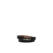 Omkeerbare Twee-Tinten Gancini Gesp Riem Salvatore Ferragamo , Black ,...