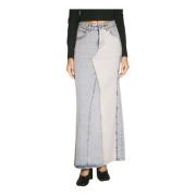 Panel Denim Rok MM6 Maison Margiela , Blue , Dames