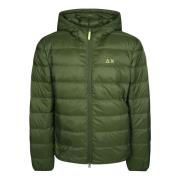 Warme Capuchon Donsjas Sun68 , Green , Heren