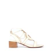 Pre-owned Leather sandals Dior Vintage , White , Dames