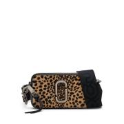 Luipaardprint Leren Schoudertas Marc Jacobs , Brown , Dames