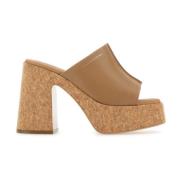 Matte Skyla Mules met Medium Hak Stella McCartney , Brown , Dames