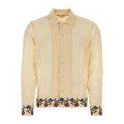 Zijden Zand Shirt Bode , Beige , Heren