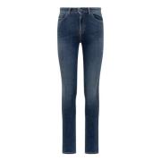 Lange Jeans met Rits en Knoop Emporio Armani , Blue , Heren