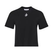 Zwart Crew Neck T-shirts en Polos JW Anderson , Black , Dames