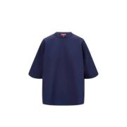 Oversized Crewneck Ponte Capsule Top Staud , Blue , Dames