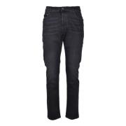 Grijze Katoenen Jeans met Elastaanmix Daniele Alessandrini , Black , H...