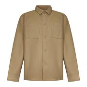 Beige Oversized Krokodil Shirt Aw24 Lacoste , Beige , Heren