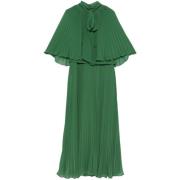 Groene Chiffon Cape Midi Jurk Self Portrait , Green , Dames