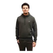 Donkergroene Fleece Hoodie Heren Lacoste , Black , Heren