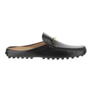 Zwarte Leren Loafers Tod's , Black , Dames