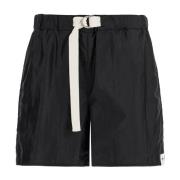 Zijden en nylon shorts met riem Jil Sander , Black , Dames