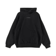 Katoenen Logo Hoodie Balenciaga , Black , Heren