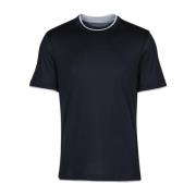 Casual Katoenen T-shirt voor Mannen Brunello Cucinelli , Blue , Heren