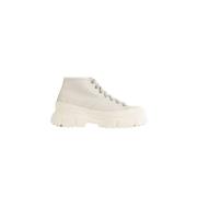 Grijze Leren High-Top Sneakers Sofie D'hoore , White , Dames