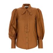 Illustratie Blouson Shirt Zimmermann , Brown , Dames