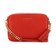 Koraal Leren Crossbody Tas Michael Kors , Red , Dames