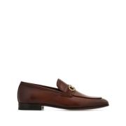 Donkerbruine leren mocassins Salvatore Ferragamo , Brown , Heren