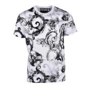 Katoenen T-shirt met Stijlvol Ontwerp Versace Jeans Couture , Multicol...