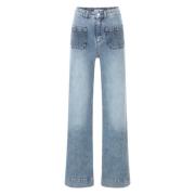 Donkerblauwe Denim Jeans Rich & Royal , Blue , Dames