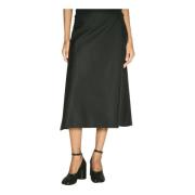 Technische Twill Midi Rok Marni , Black , Dames