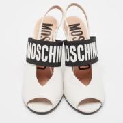 Pre-owned Leather heels Moschino Pre-Owned , White , Dames