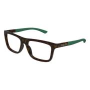 Stijlvolle Bril in Zwarte Frame Gucci , Brown , Heren