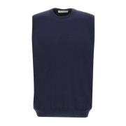 Blauwe Wol Kasjmier Crew Neck Sweater Filippo De Laurentiis , Blue , H...