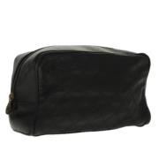 Pre-owned Leather clutches Chanel Vintage , Black , Dames