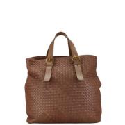 Pre-owned Leather shoulder-bags Bottega Veneta Vintage , Brown , Dames