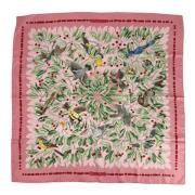 Pre-owned Silk scarves Hermès Vintage , Pink , Dames