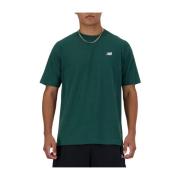 Heren T-shirt Lente/Zomer Collectie Katoen New Balance , Green , Heren