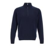 Heren Wol Kasjmier Trui Navy Blauw Filippo De Laurentiis , Blue , Here...