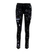 Skinny Broken Paint Jeans voor Mannen Dolce & Gabbana , Black , Heren