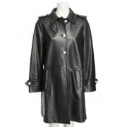 Pre-owned Leather outerwear Miu Miu Pre-owned , Black , Dames