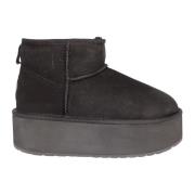 Stijlvolle Zwarte Plateau Schoenen Emu , Black , Dames