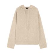 Gezellige gebreide trui met capuchon Max Mara Weekend , Beige , Dames