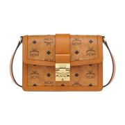 Schoudertas Tracy in Visetos MCM , Brown , Dames