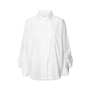 Oversized Wit Poplin Shirt Rabens Saloner , White , Dames