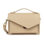 Elegante Flap Handtas met Sluiting Lancaster , Beige , Dames