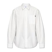 Overhemd met gestreept patroon Burberry , White , Heren