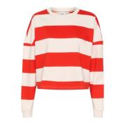 Flame Scarlet Sweatshirt met geborduurd detail Saint Tropez , Multicol...