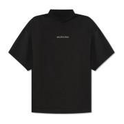 T-shirt met logo Balenciaga , Black , Dames