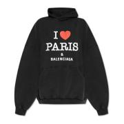 Sweatshirt met logo Balenciaga , Black , Dames