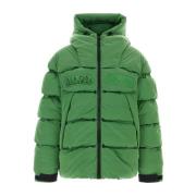 Hyper Gewatteerd Groen Nylon Jack Napapijri , Green , Heren