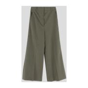 Wollen Wide Leg Broek Stella McCartney , Green , Dames