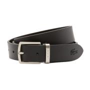 Elegante Heren Riem Zwart Bruin Lacoste , Black , Dames