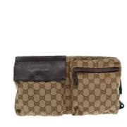 Pre-owned Canvas gucci-bags Gucci Vintage , Beige , Dames