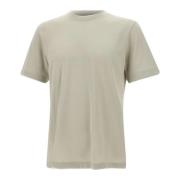 Salie Katoenen T-shirt met Contrasterende Profielen Eleventy , Beige ,...