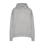 Grijze Katoenen Trekkoord Hoodie Sweater Valentino Garavani , Gray , H...